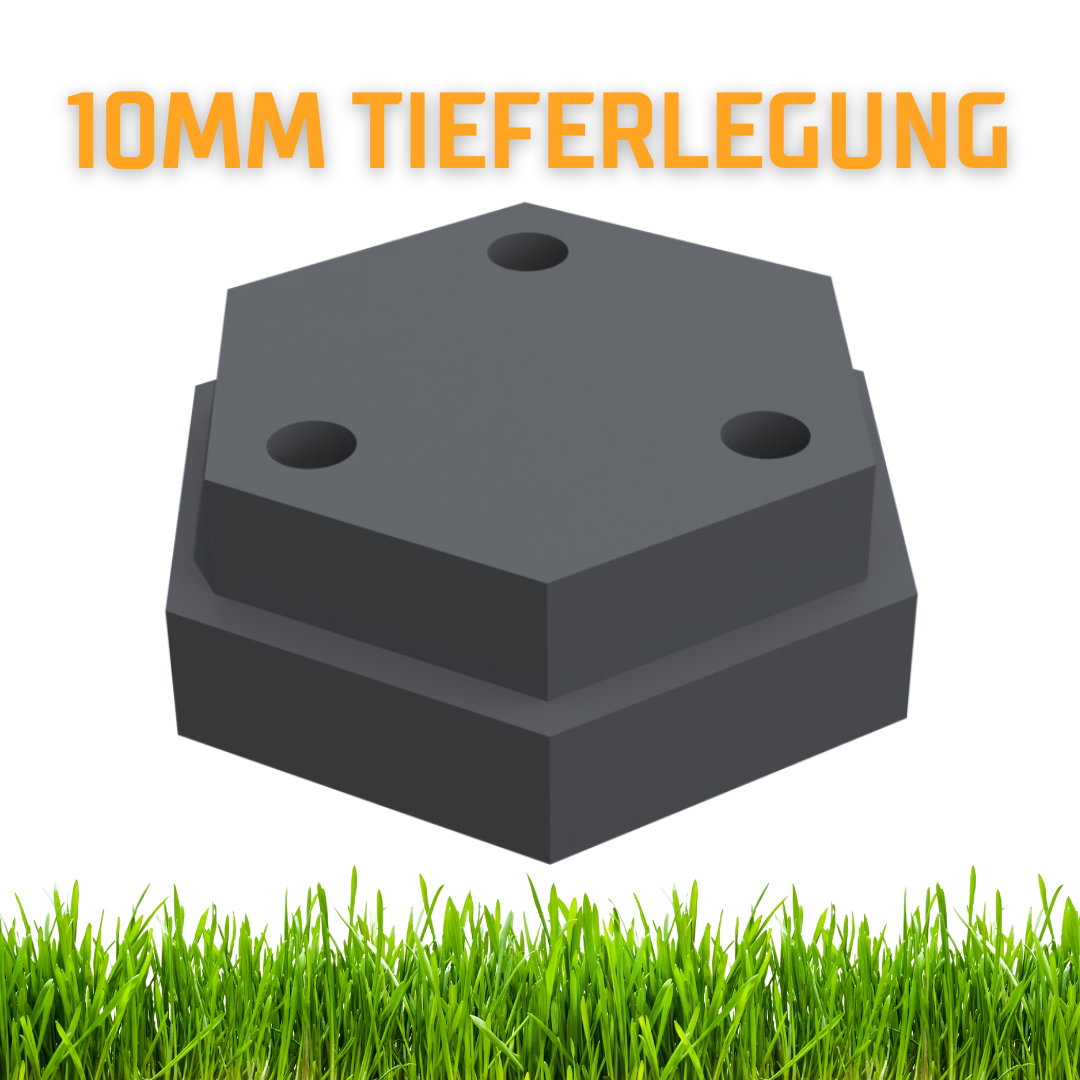 10 MM Tieferlegungsadapter für deinen Ecovacs Goat mähroboter 
