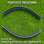 Seitliche Ansicht der EasyGuard Bumper für ANTHBOT Geni-Serie zeigt die perfekte Passform zum Aufstecken.