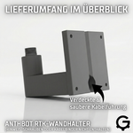 ANTHBOT RTK-Halterung mit optimierter Kabeldurchführung für eine saubere und regengeschützte Installation.