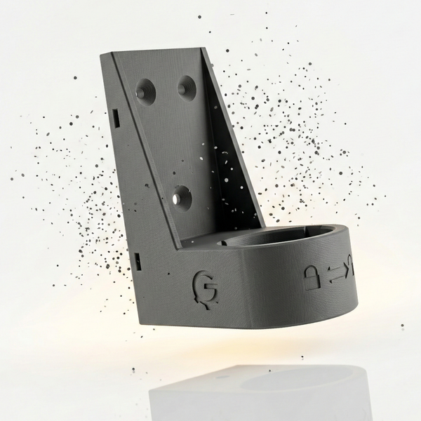 Robuste Beacon-Wandhalterung für Ecovacs Mähroboter aus wetterfestem Material für den Außenbereich.