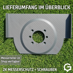 Vergleich: Standard-Messerschutz vs. XXL-Messerschutz für Eufy Mähroboter.