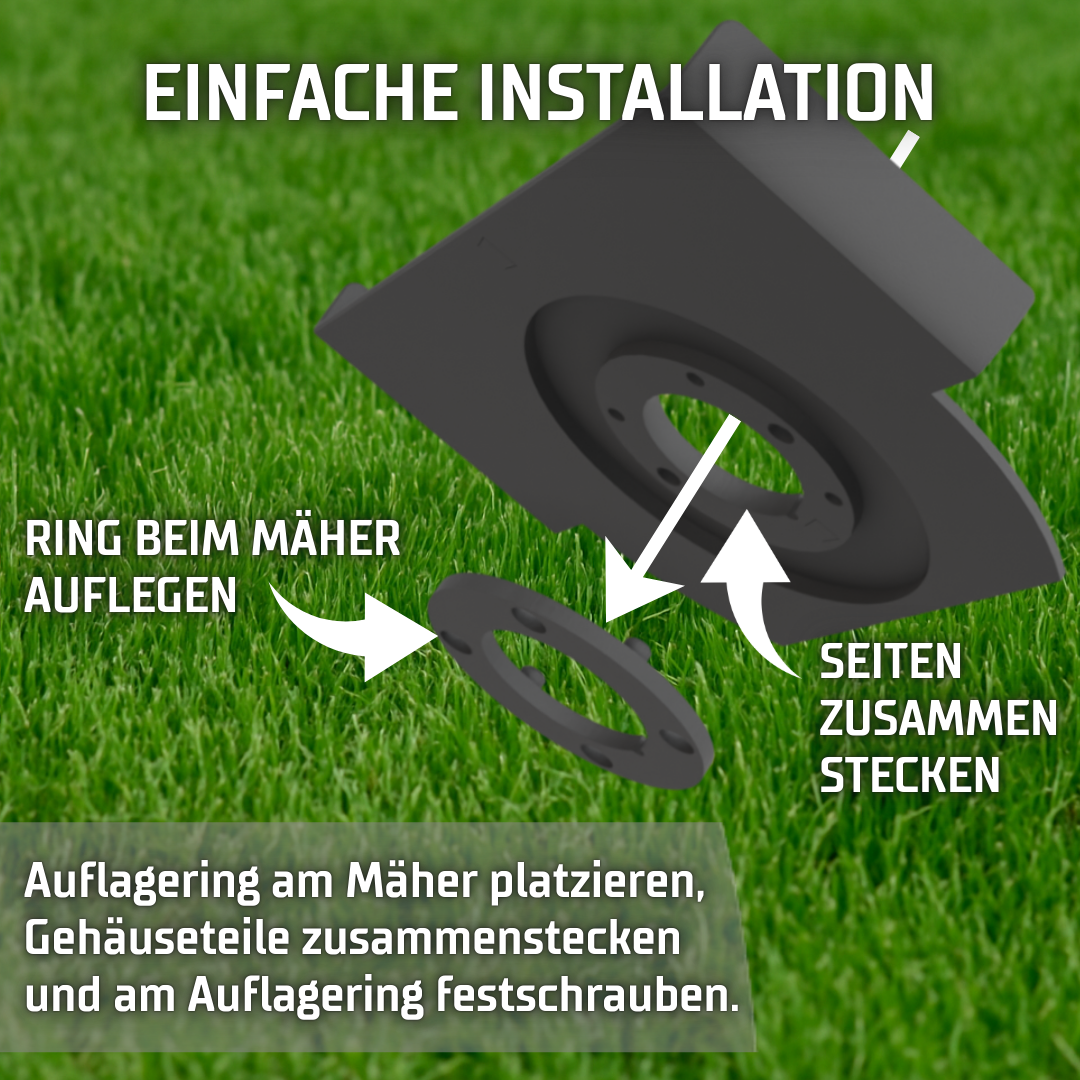 Detailansicht der Montagepunkte am Eufy XXL-Messerschutz für einfache Installation.
