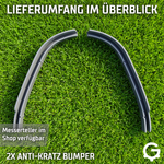 Set-Ansicht der anthrazitfarbenen Schutz-Bumper für Ecovacs Mähroboter.