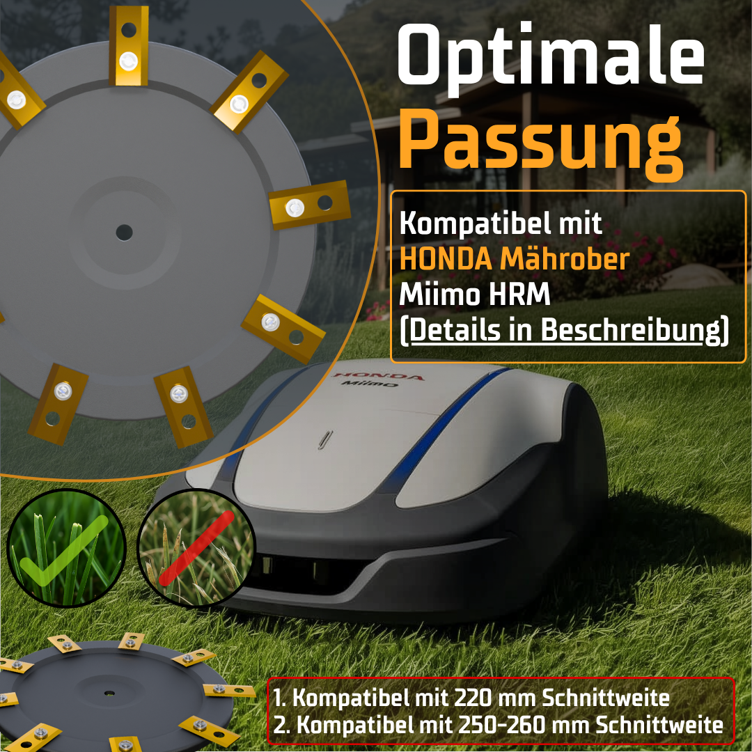 Honda Miimo HRM Messerteller für alle Modelle, verbessertes Schnittbild