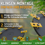 Honda Miimo HRM 9-Klingen EasyCut Tuning Messerteller - Mulching-Messerscheibe für maximale Schnittleistung