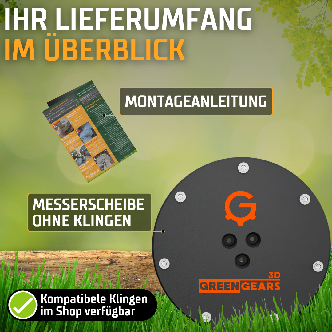 Kress 7-Klingen EasyCut Tuning Messerteller - Mulching-Messerscheibe für maximale Schnittleistung