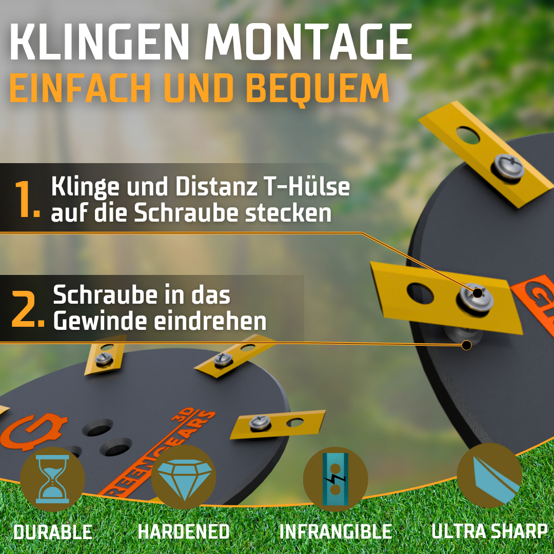Kress 7-Klingen EasyCut Tuning Messerteller - Mulching-Messerscheibe für maximale Schnittleistung