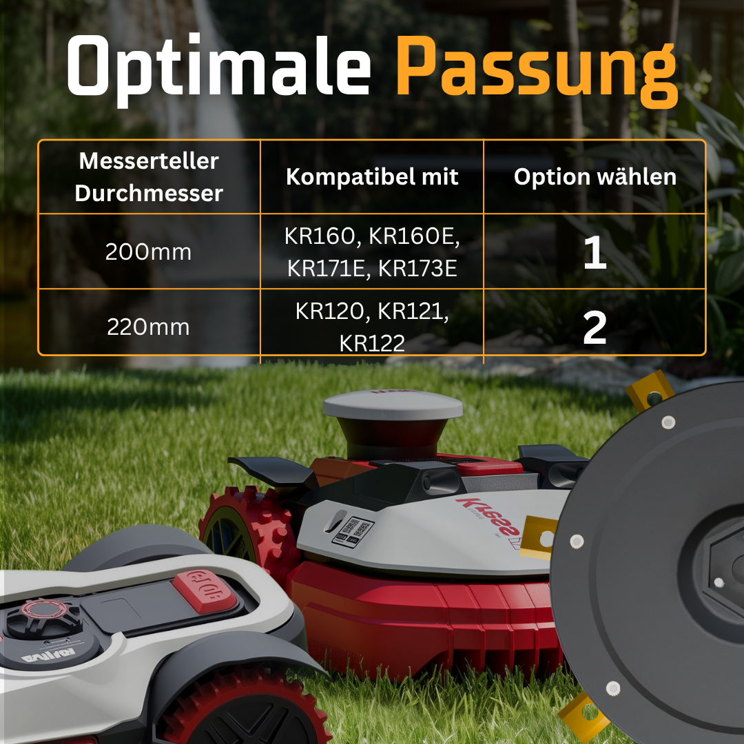 Kress 7-Klingen EasyCut Tuning Messerteller - Mulching-Messerscheibe für maximale Schnittleistung