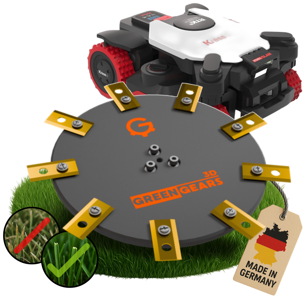 9 Klingen Messerteller für Kress EyePilot 4x4 von GreenGears3D