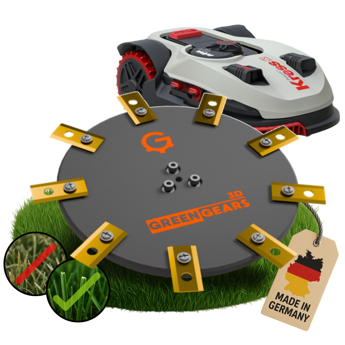 9 Klingen Messerteller für Kress Mission & Nano von GreenGears3D