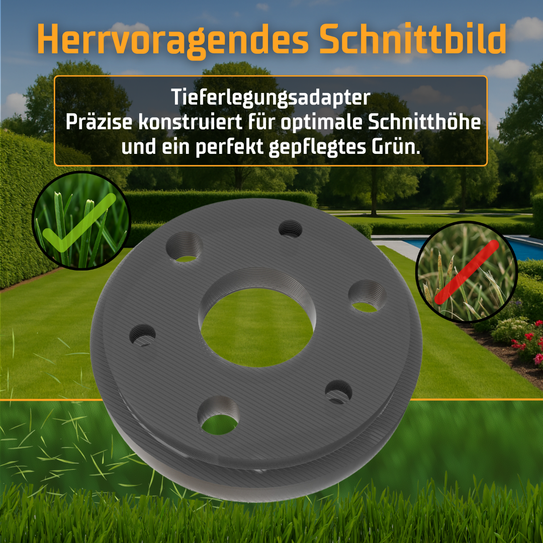 Luba Tieferlegungs Adapter 2x 10mm geeignet für Luba Tuning Messerteller und Normale Mähteller