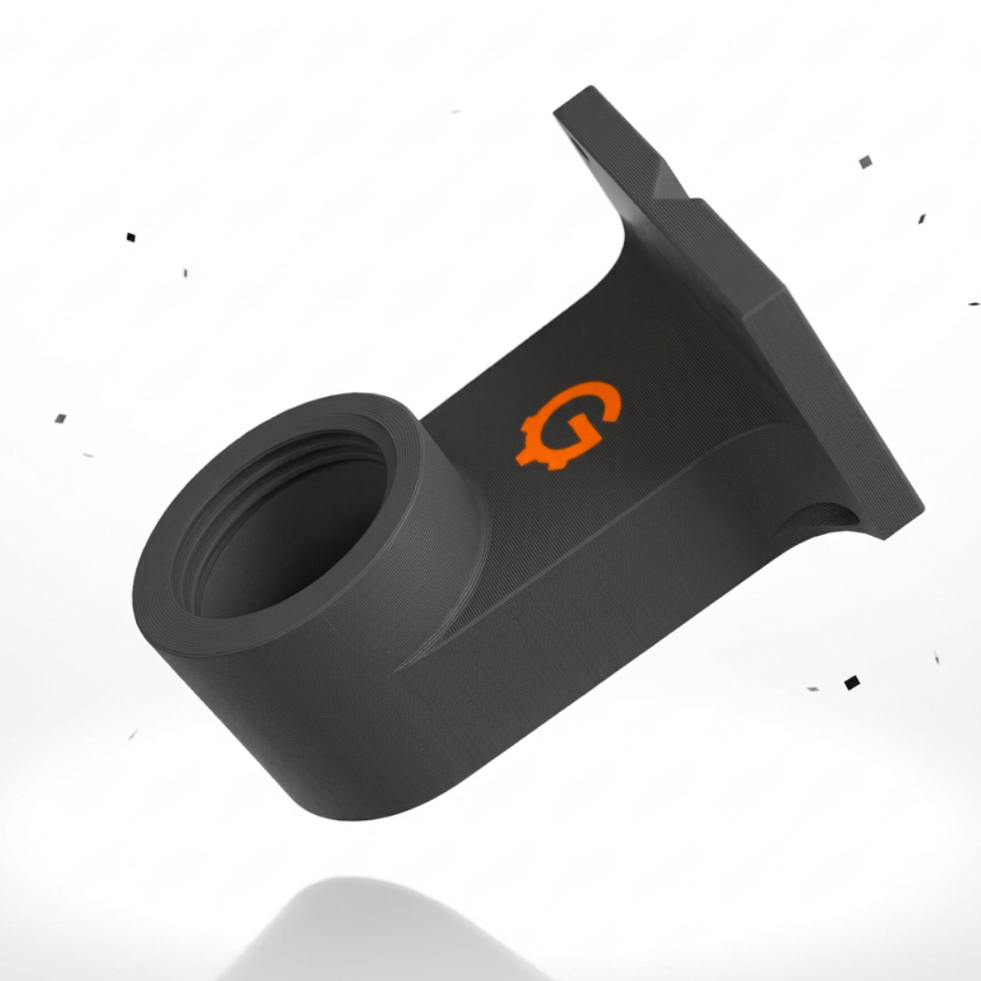 Wetterfeste GPS-Halterung für Mammotion RTK-Stationen aus robustem Anthrazit-Kunststoff.