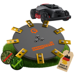 Mova LiDAX Ultra AWD 9-Blade EasyCut Blade Disc – Product view with mower behind blade disc