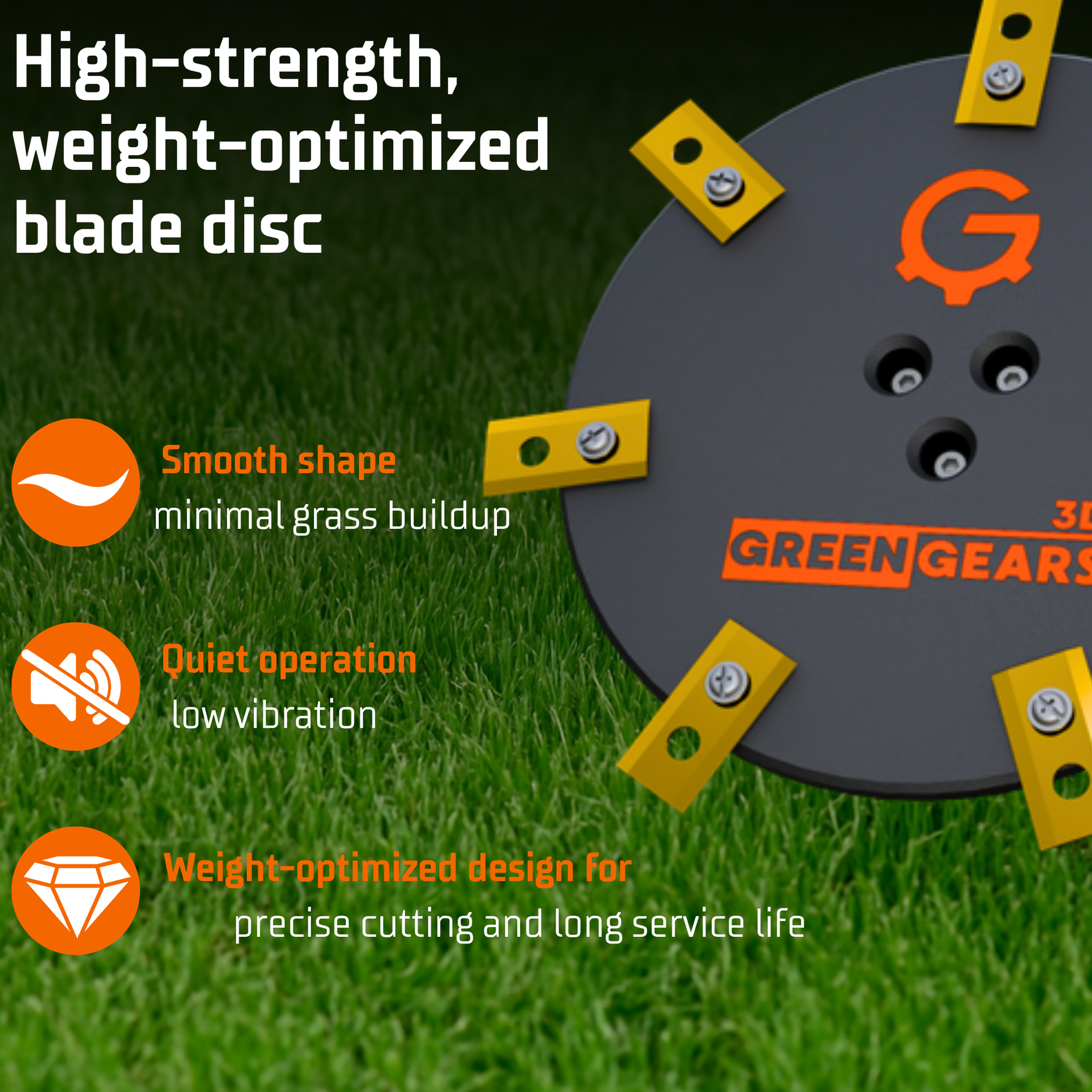 Sunseeker V1 Blade Disc for Your Dream Lawn, Maximizes Mulching