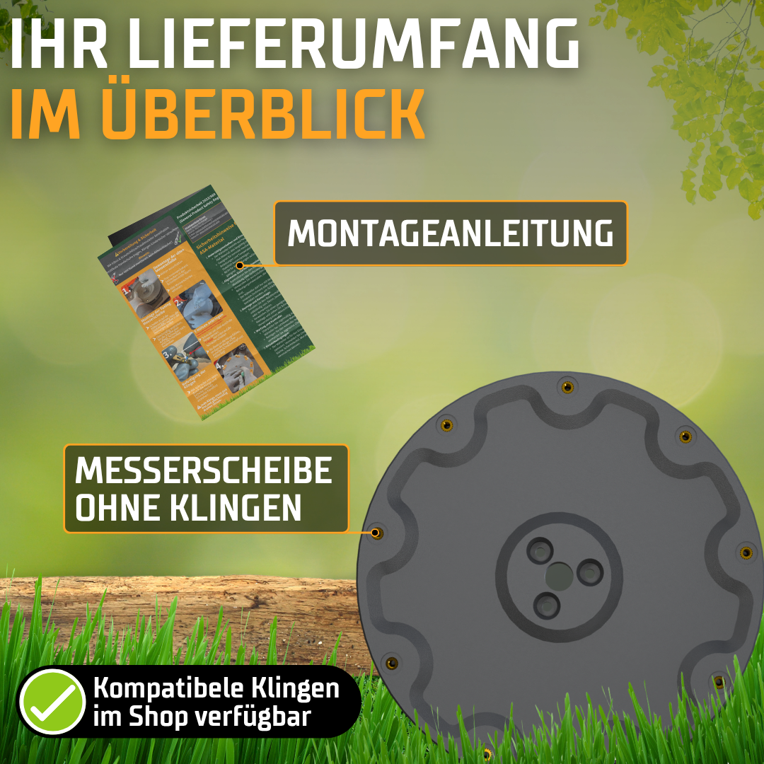 AL-KO & SOLO Robolinho 9-Klingen EasyCut Tuning Messerteller - Mulching-Messerscheibe für maximale Schnittleistung
