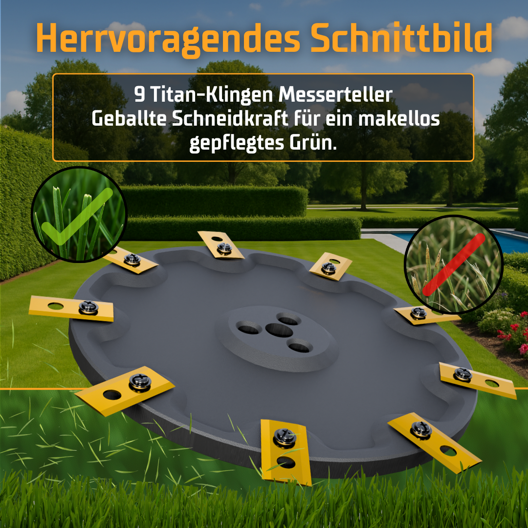 AL-KO & SOLO Robolinho 9-Klingen EasyCut Tuning Messerteller - Mulching-Messerscheibe für maximale Schnittleistung
