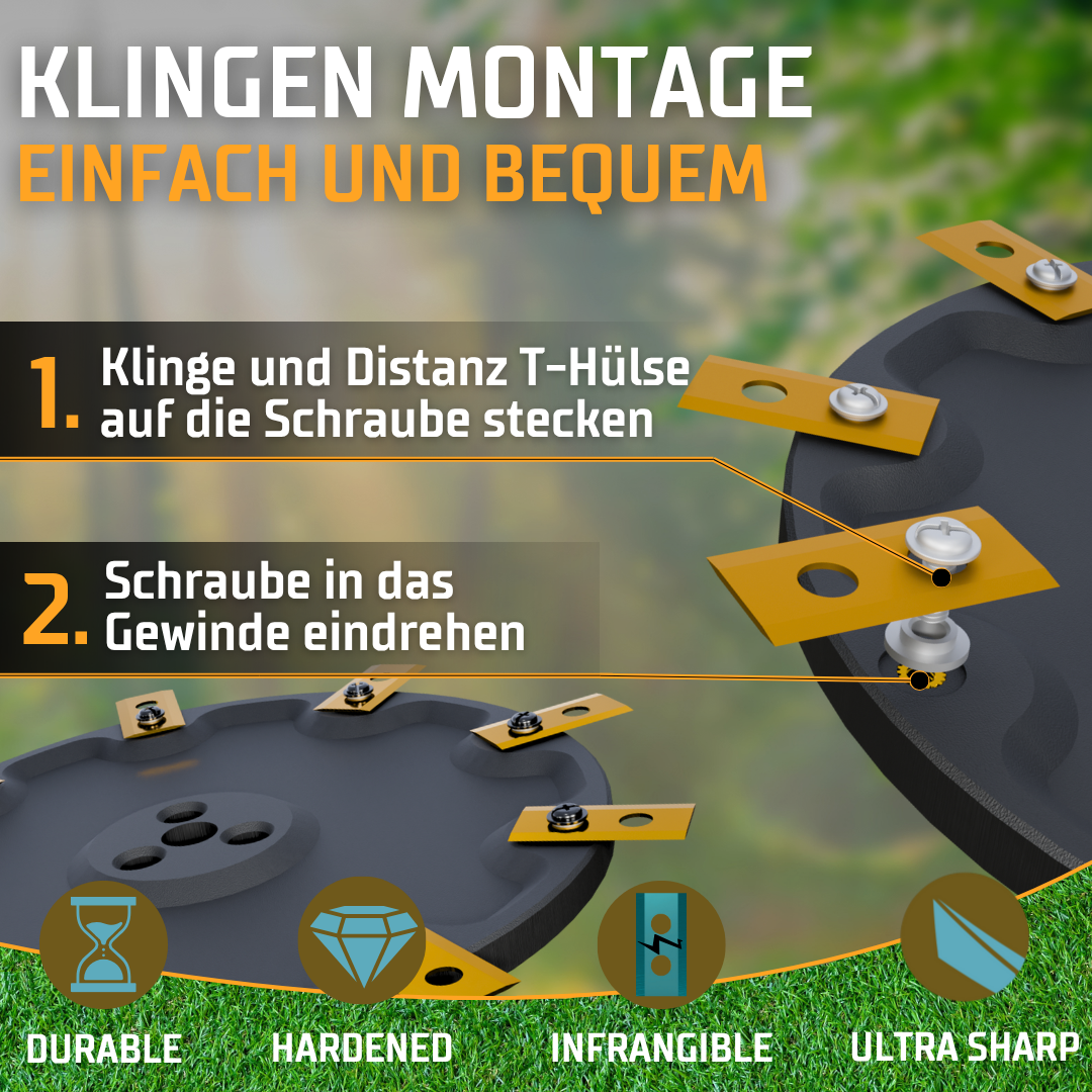 AL-KO & SOLO Robolinho 9-Klingen EasyCut Tuning Messerteller - Mulching-Messerscheibe für maximale Schnittleistung