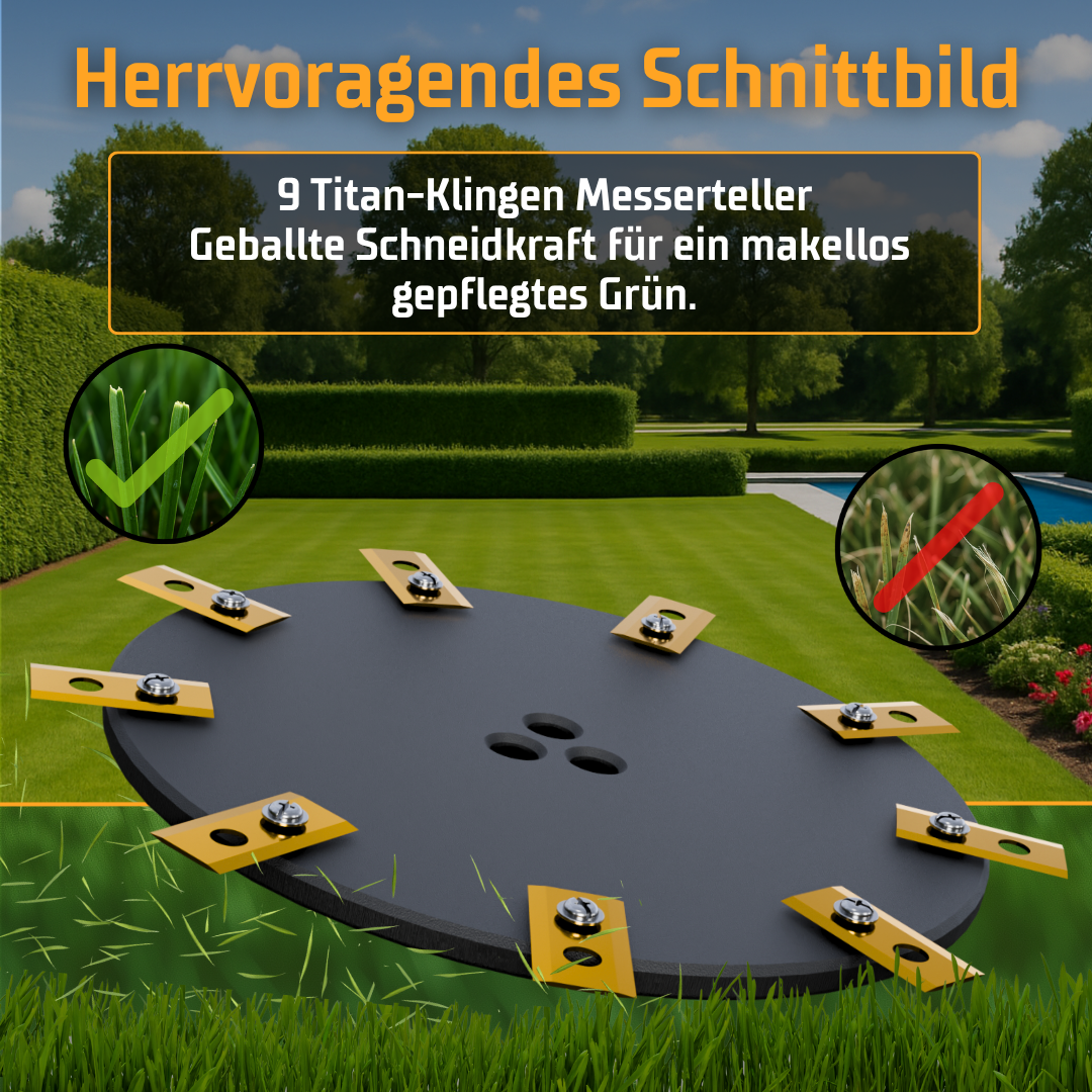 Cramer RM 9-Klingen EasyCut Tuning Messerteller - Mulching-Messerscheibe für maximale Schnittleistung