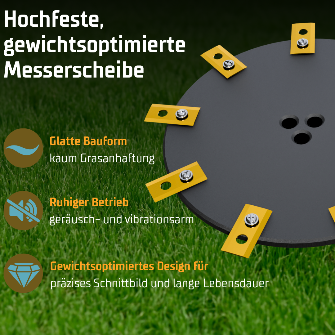 Cramer RM 9-Klingen EasyCut Tuning Messerteller - Mulching-Messerscheibe für maximale Schnittleistung