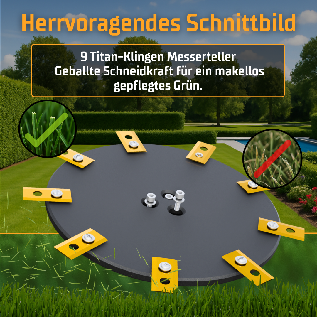 XL 9-Klingen Tuning-Messerteller für Mova Roboticmower 600 & 1000