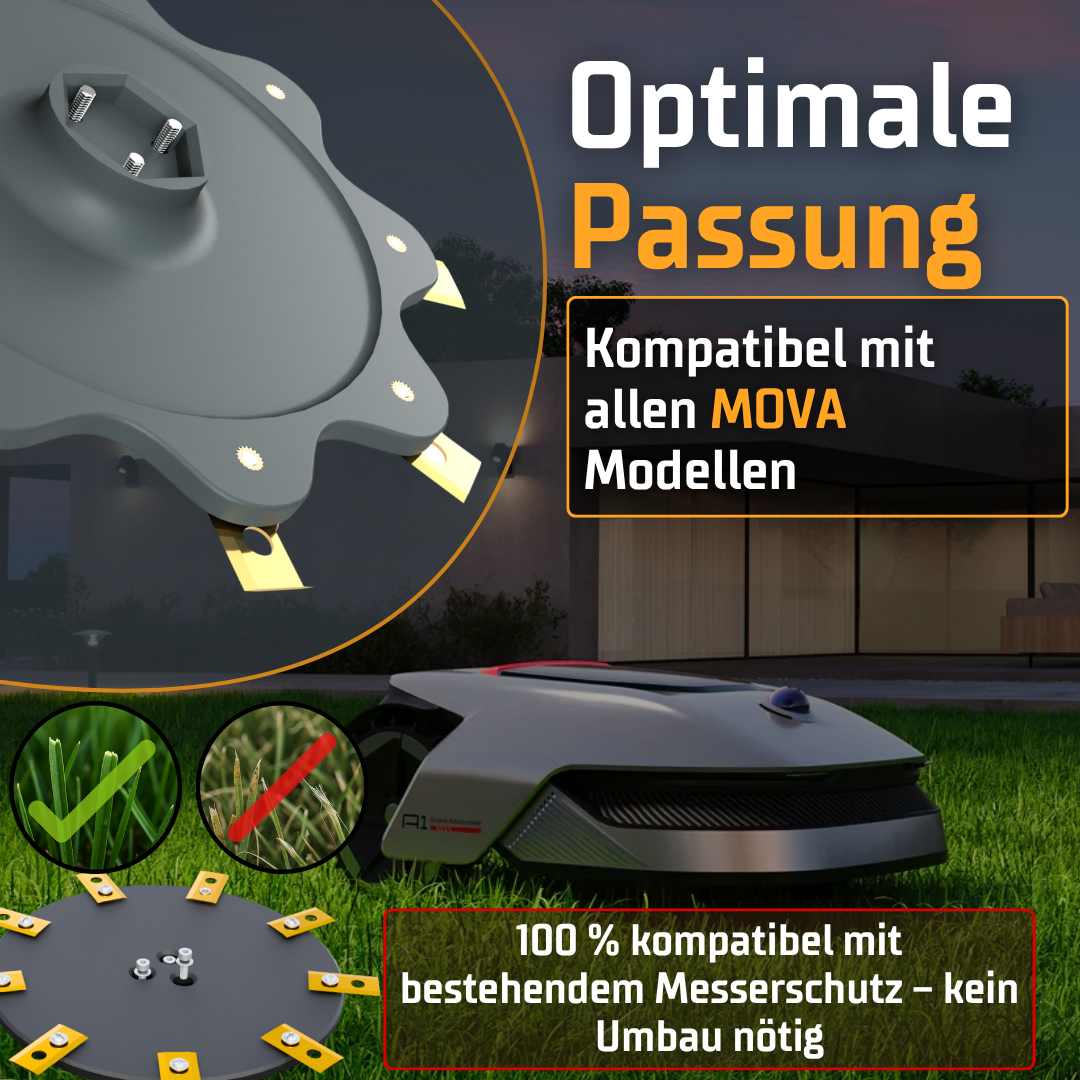 XL 9-Klingen Tuning-Messerteller für Mova Roboticmower 600 & 1000