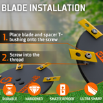 Navimow i2 LiDAR (PRO) 9-Blade EasyCut Blade Disc – Easy blade installation